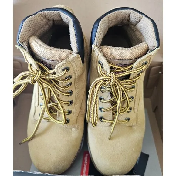 Brahma Wheat Bravo Leather Work Boots Mens Sz 7XW Width Oil Resistant Sole