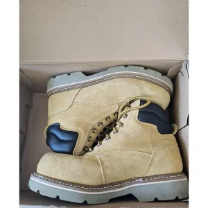 Brahma Wheat Bravo Leather Work Boots Mens Sz 7XW Width Oil Resistant Sole