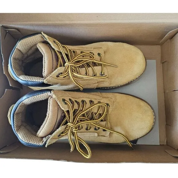 Brahma Wheat Bravo Leather Work Boots Mens Sz 7XW Width Oil Resistant Sole