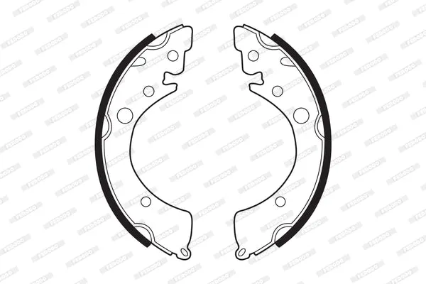 Brake Shoes Honda 150 Sohc (1989 1992) Front Solidb220 Ferodo