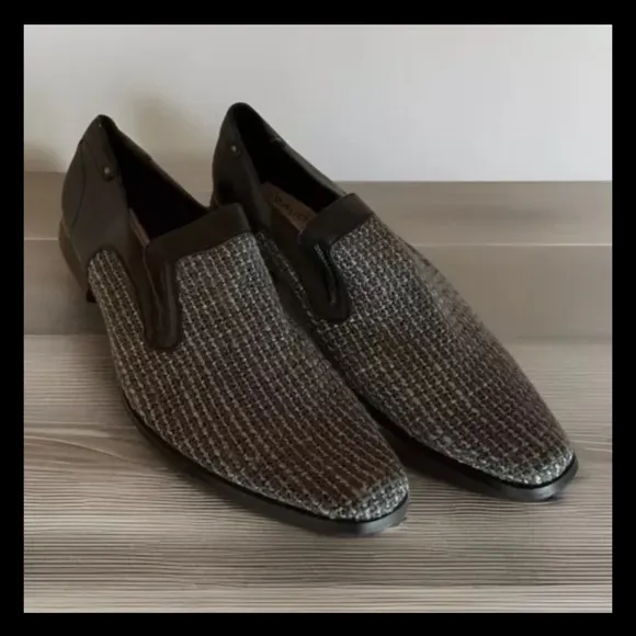 BRAVO! Men’s Retro Preppy Scholar Business Fabric Loafer Style Dress Shoe Sz 11