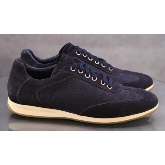 Brian Cross by Campaline Men's Sneakers Shoes Size 10 Suede Canvas Navy Blue