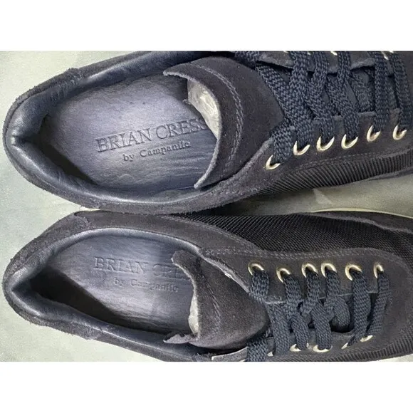 Brian Cross by Campaline Men's Sneakers Shoes Size 10 Suede Canvas Navy Blue