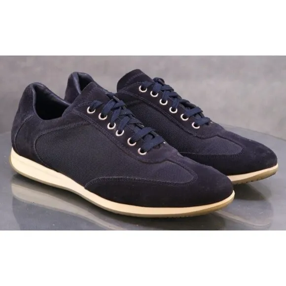 Brian Cross by Campaline Men's Sneakers Shoes Size 10 Suede Canvas Navy Blue