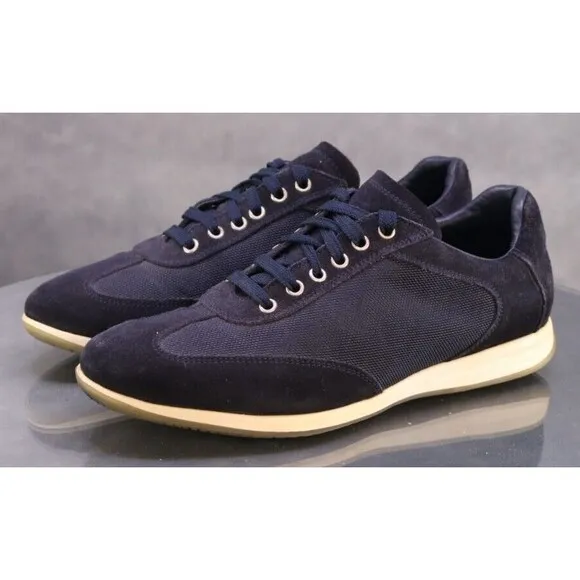 Brian Cross by Campaline Men's Sneakers Shoes Size 10 Suede Canvas Navy Blue