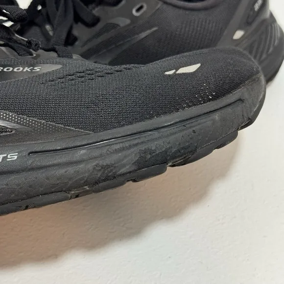 Brooks Adrenaline GTS 23 Shoes Mens US 10 Black Running Sneakers Workout 1103911