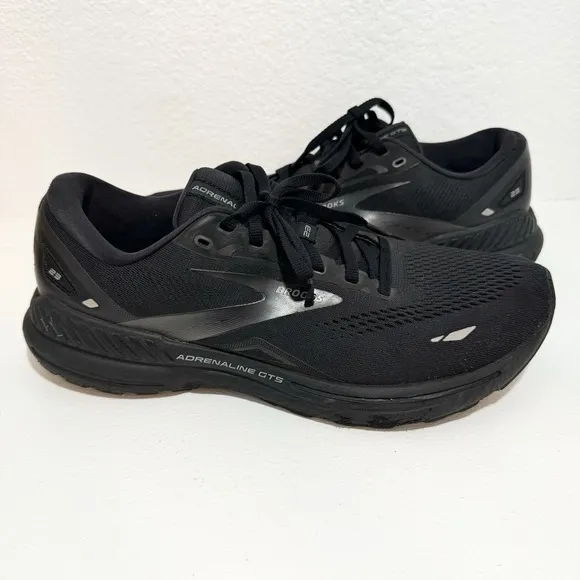 Brooks Adrenaline GTS 23 Shoes Mens US 10 Black Running Sneakers Workout 1103911