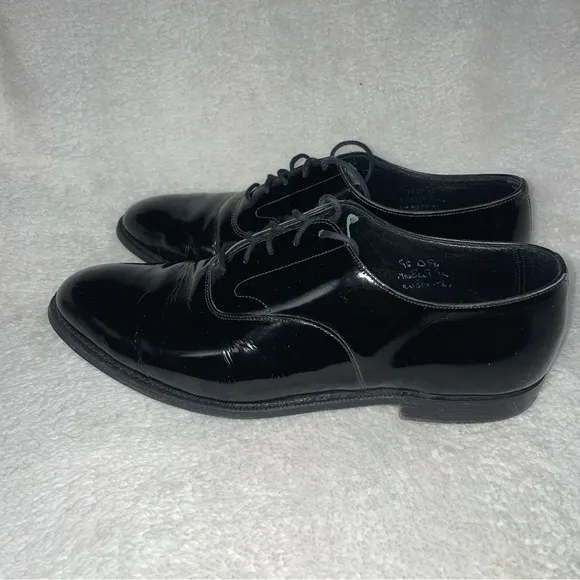 Brooks Brothers Crockett &amp; Jones Black Patent Leather Oxford Shoes Mens US 9.5