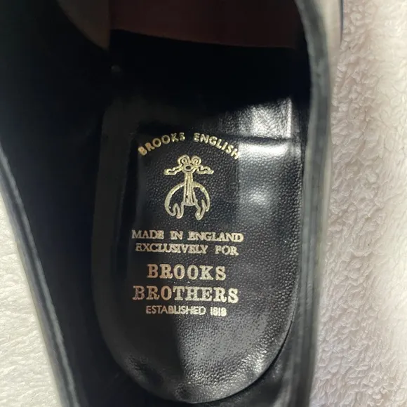 Brooks Brothers Crockett &amp; Jones Black Patent Leather Oxford Shoes Mens US 9.5
