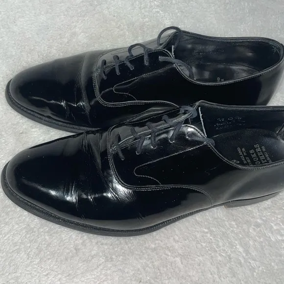 Brooks Brothers Crockett &amp; Jones Black Patent Leather Oxford Shoes Mens US 9.5