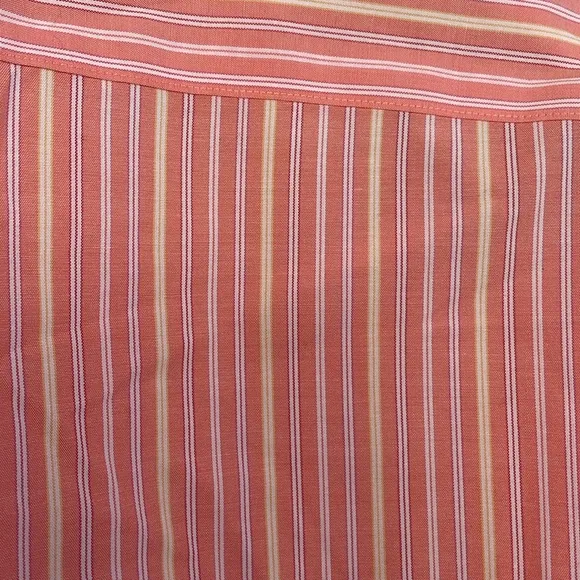 Brooks Brothers Orange Dress Non-Iron Stretch Shirt Slim Fit Large