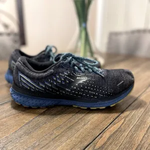 Brooks Ghost 13 Running Shoes Men's Size 10 Black Blue Nightlife 1103481D069
