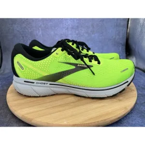 Brooks Ghost 14 Shoes Mens Size 10 D Running Gym Walking Neon Green