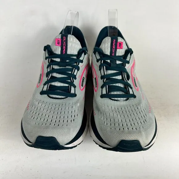 Brooks Glycerin 19 Sneaker Women's 12 Gray Lace Up Running Shoes 1203431B110