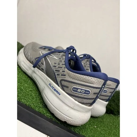 Brooks Glycerin 20 Shoes Mens Size 11 Gray Sneakers Running Athletic Gym Walking