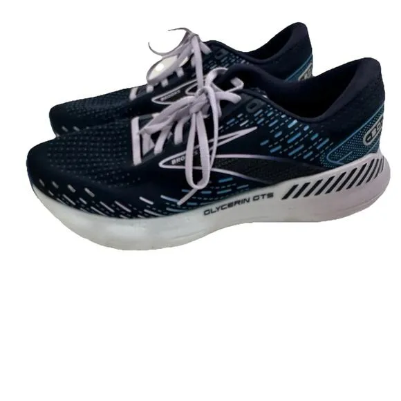 Brooks Glycerin GTS 20 Running Shoes Sneakers Womens SZ 9.5 D Wide Blue Purple