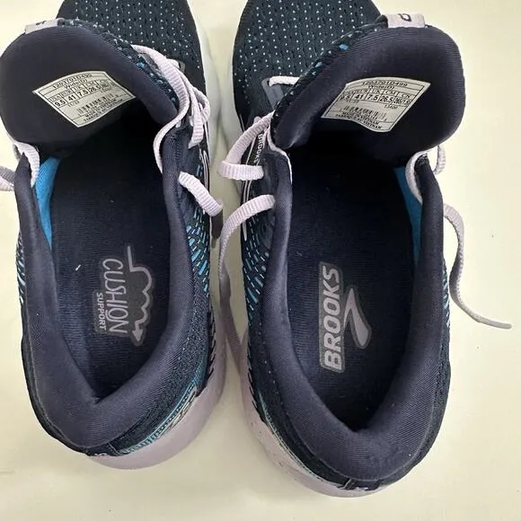 Brooks Glycerin GTS 20 Running Shoes Sneakers Womens SZ 9.5 D Wide Blue Purple