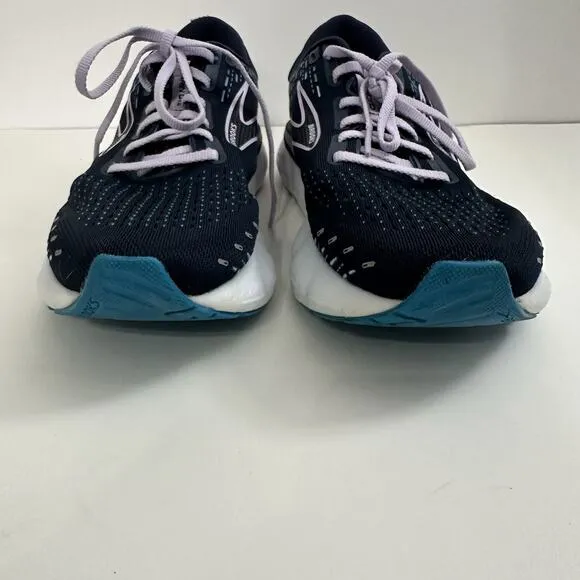 Brooks Glycerin GTS 20 Running Shoes Sneakers Womens SZ 9.5 D Wide Blue Purple