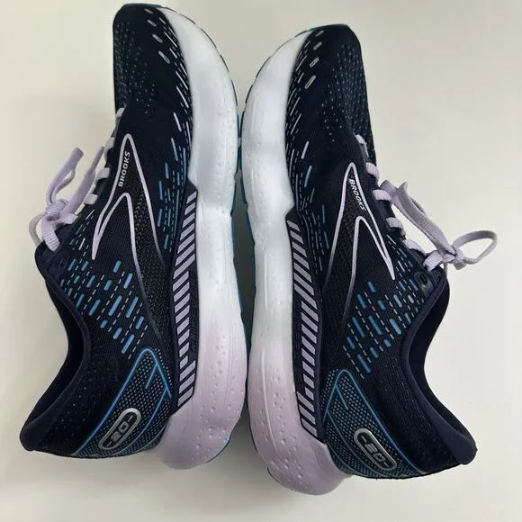 Brooks Glycerin GTS 20 Running Shoes Sneakers Womens SZ 9.5 D Wide Blue Purple