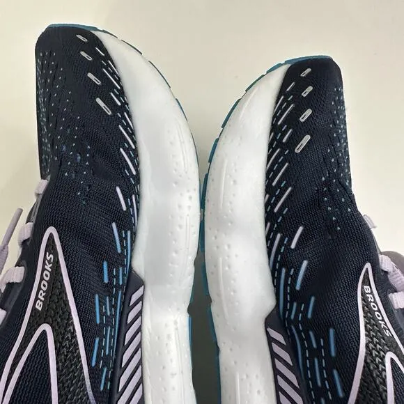 Brooks Glycerin GTS 20 Running Shoes Sneakers Womens SZ 9.5 D Wide Blue Purple