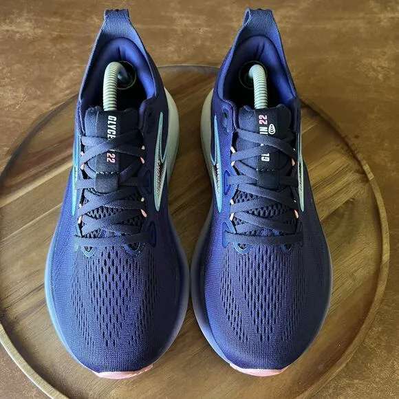 Brooks Glycerin GTS 22 Running Women’s 7 Blue Ribbon Peacoat Shoes Sneakers