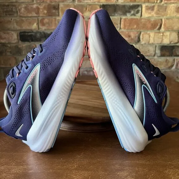 Brooks Glycerin GTS 22 Running Women’s 7 Blue Ribbon Peacoat Shoes Sneakers