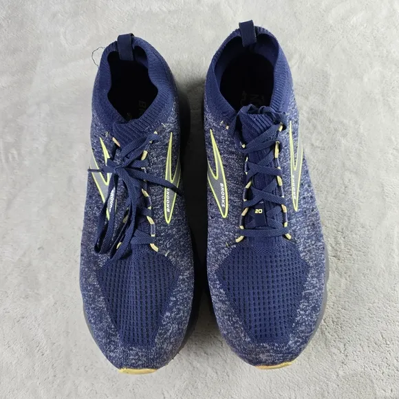 Brooks Glycerin StealthFit GTS 20 Shoes Mens Size 12 D Blue Sneakers Running Gym