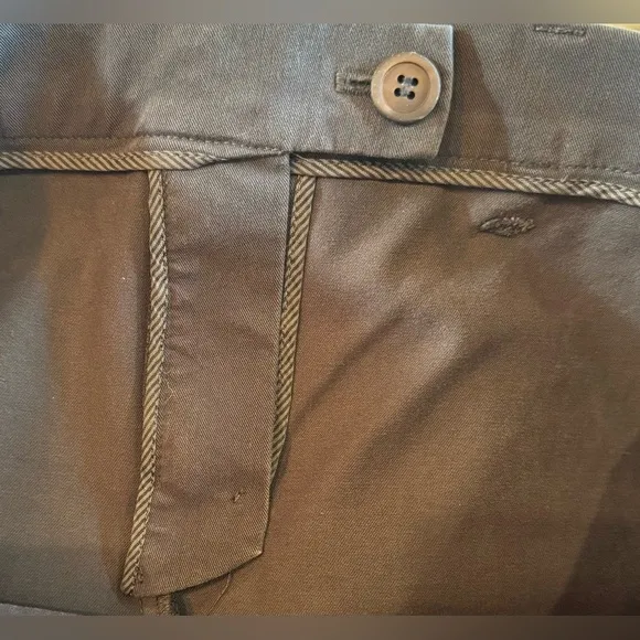 Brunello Cucinelli Mid Rise Straight Leg Pants Charcoal 8 Medium Gray Designer