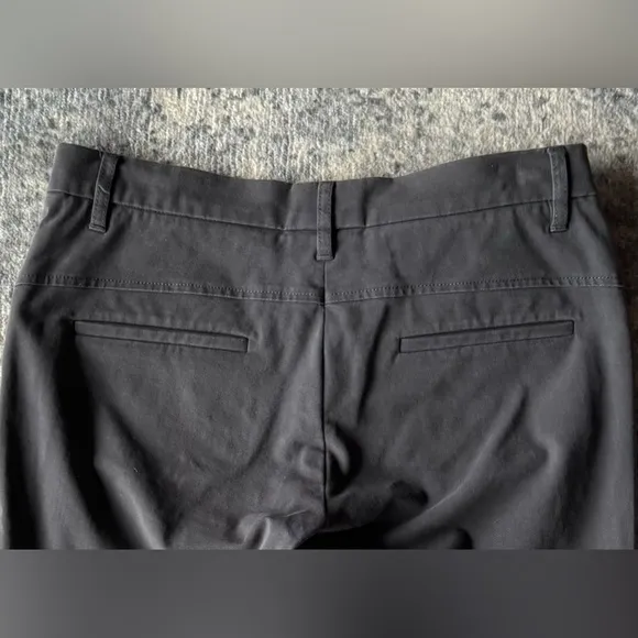Brunello Cucinelli Mid Rise Straight Leg Pants Charcoal 8 Medium Gray Designer