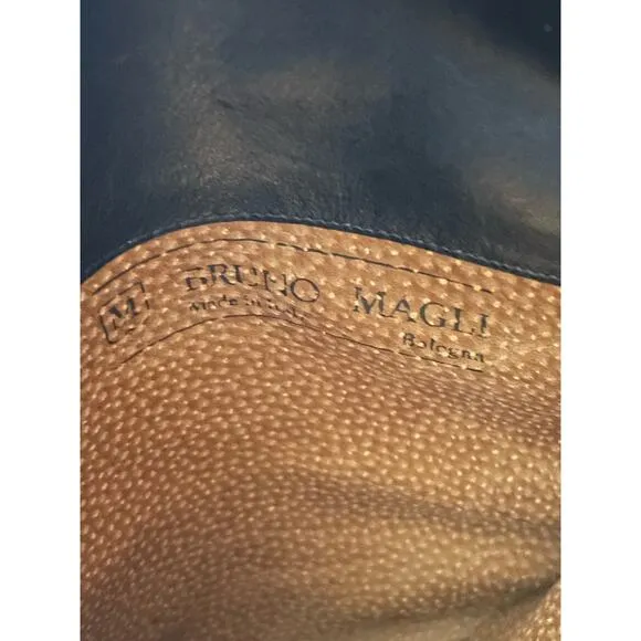 Bruno Magli Leather Knee Riding Boots Tall Womens Sz 7 A Black Made in Italy