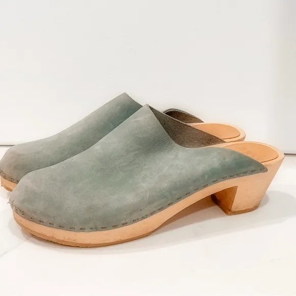 Bryr $320 NWOB Women’s Gabe Special Order Blue Clog 10 Leather Suede EU40 Worker