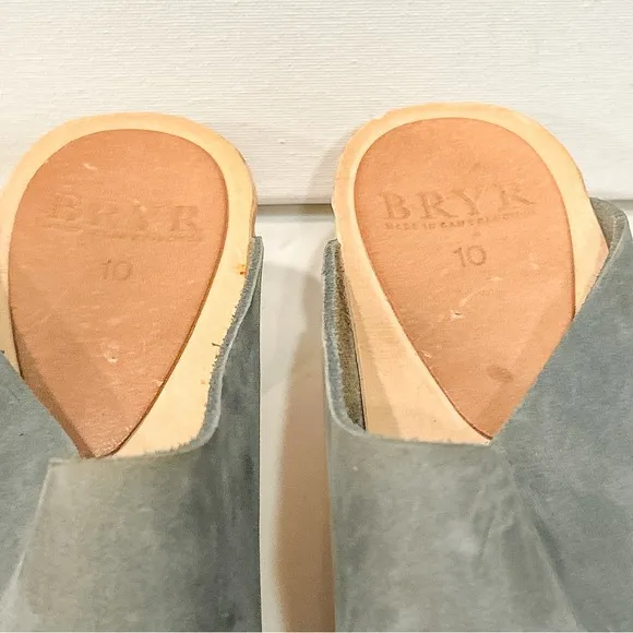 Bryr $320 NWOB Women’s Gabe Special Order Blue Clog 10 Leather Suede EU40 Worker
