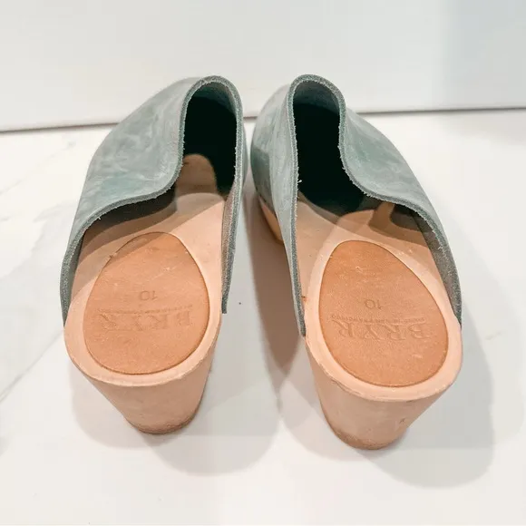 Bryr $320 NWOB Women’s Gabe Special Order Blue Clog 10 Leather Suede EU40 Worker