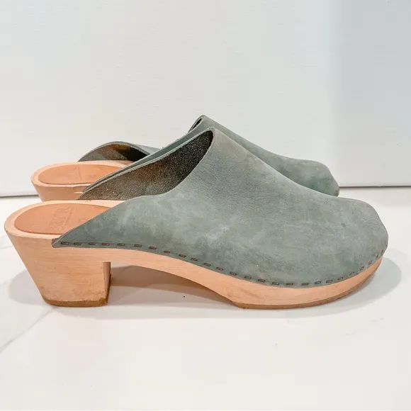 Bryr $320 NWOB Women’s Gabe Special Order Blue Clog 10 Leather Suede EU40 Worker