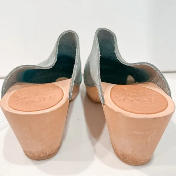 Bryr $320 NWOB Women’s Gabe Special Order Blue Clog 10 Leather Suede EU40 Worker
