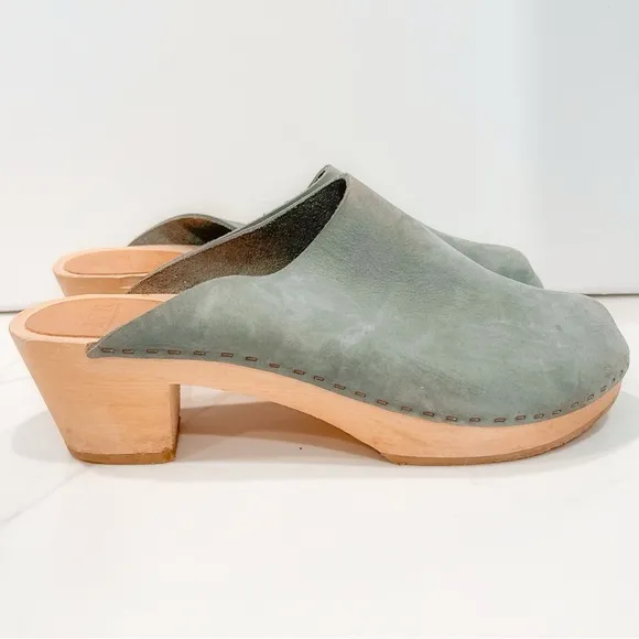 Bryr $320 NWOB Women’s Gabe Special Order Blue Clog 10 Leather Suede EU40 Worker