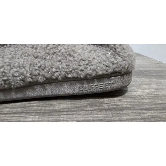 Buffeet Size 10 Women's Quartz Dove Gray Cozy Fuzzy Slippers Warm Memory Foam