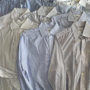Bundle of NINE (9) Men's Blue Dress Shirts