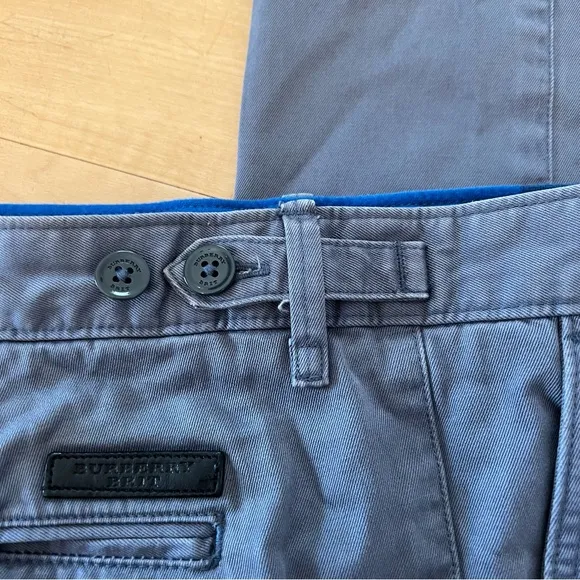 Burberry Blue Chinos with Slim Fit
