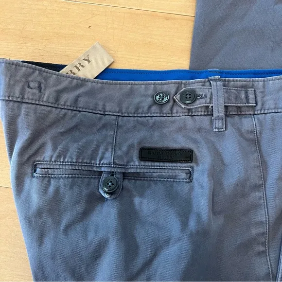 Burberry Blue Chinos with Slim Fit