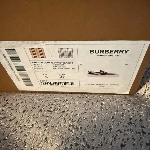 Burberry Brown and Black Slip-On Shoes