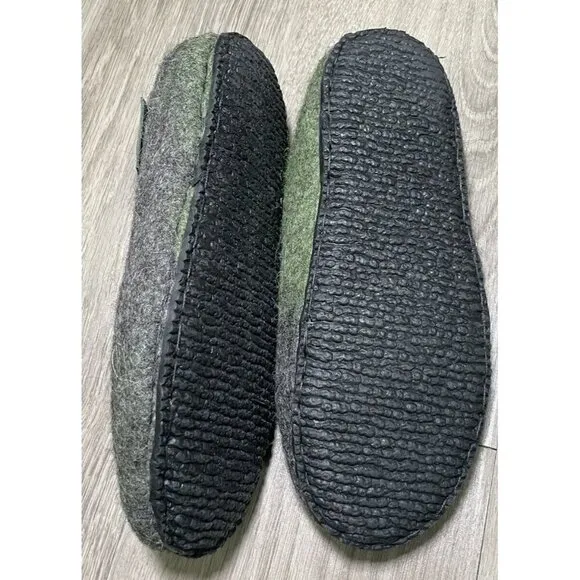 Bure Bure Handmade Felted Wool ENVELOPE Slippers for Women Felted Gray Green 8