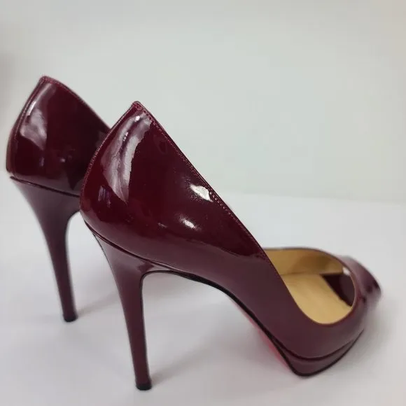 Burgundy Red Patent  Christian Louboutin Size 6.5EU