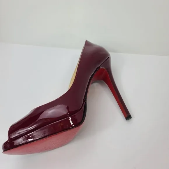 Burgundy Red Patent  Christian Louboutin Size 6.5EU