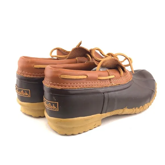 Cabela's Brown Leather Rubber Duck Rain Boots 11