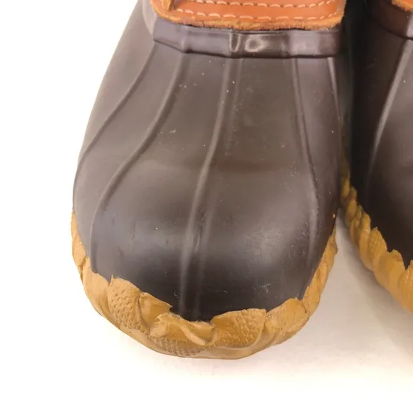 Cabela's Brown Leather Rubber Duck Rain Boots 11