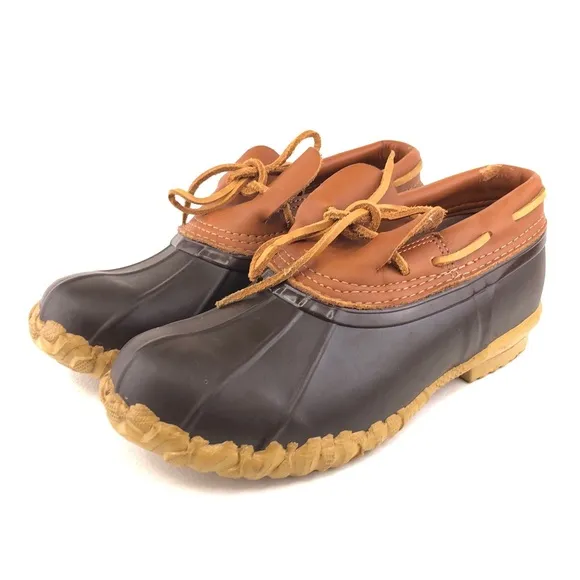 Cabela's Brown Leather Rubber Duck Rain Boots 11