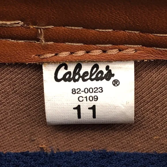 Cabela's Brown Leather Rubber Duck Rain Boots 11
