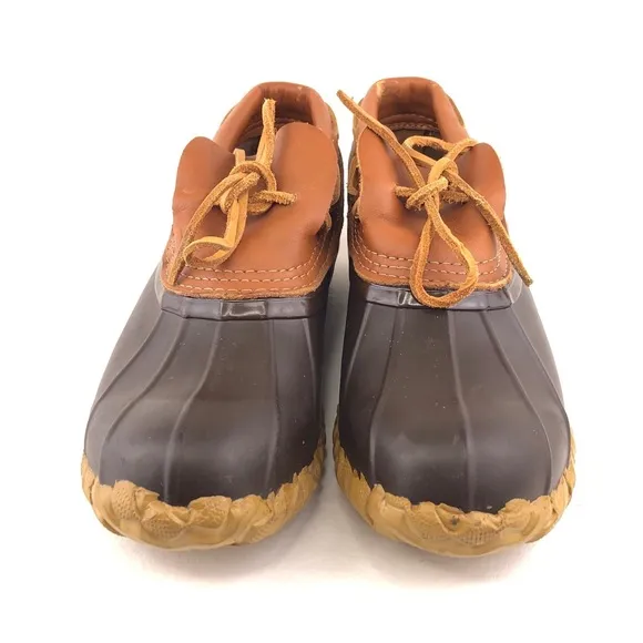 Cabela's Brown Leather Rubber Duck Rain Boots 11