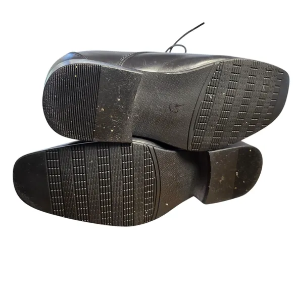 Calden K5655 Rising Elevator Oxford Shoes, Black, Leather Upper Mens Size 7.5